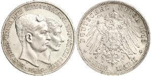 3 Mark Herzogtum Braunschweig (1815 - 1918) Silber Ernst August (Braunschweig) (1887 - 1953)