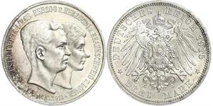 3 Mark Herzogtum Braunschweig (1815 - 1918) Silber Ernst August (Braunschweig) (1887 - 1953)
