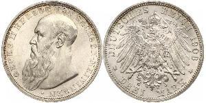 3 Mark Herzogtum Sachsen-Meiningen (1680 - 1918) Silber Georg II. (Sachsen-Meiningen)