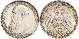 3 Mark Herzogtum Sachsen-Meiningen (1680 - 1918) Silber Georg II. (Sachsen-Meiningen)