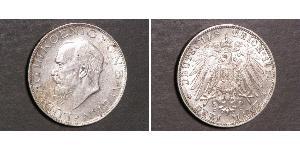 3 Mark Königreich Bayern (1806 - 1918) Silber Ludwig III. (Bayern) (1845 – 1921)