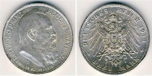 3 Mark Königreich Bayern (1806 - 1918) Silber Otto (Bayern)(1848 – 1916)