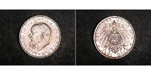 3 Mark Königreich Bayern (1806 - 1918) Silber Ludwig III. (Bayern) (1845 – 1921)