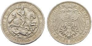 3 Mark Königreich Preußen (1701-1918) Silber Wilhelm II, German Emperor (1859-1941)