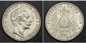 3 Mark Königreich Preußen (1701-1918) Silber Wilhelm II, German Emperor (1859-1941)