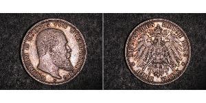 3 Mark Königreich Württemberg (1806-1918) Silber Wilhelm II, German Emperor (1859-1941)