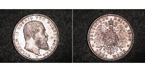 3 Mark Königreich Württemberg (1806-1918) Silber Wilhelm II, German Emperor (1859-1941)