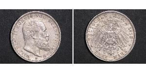 3 Mark Königreich Württemberg (1806-1918) Silber Wilhelm II, German Emperor (1859-1941)