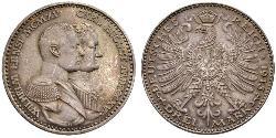 3 Mark Sachsen-Weimar-Eisenach (1809 - 1918) Silber Wilhelm Ernst (Sachsen-Weimar-Eisenach)