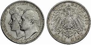 3 Mark Sachsen-Weimar-Eisenach (1809 - 1918) Silber Wilhelm Ernst (Sachsen-Weimar-Eisenach)