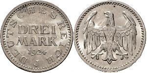 3 Mark Weimarer Republik (1918-1933) Silber 