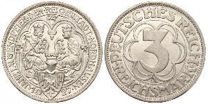 3 Mark Weimarer Republik (1918-1933) Silber 