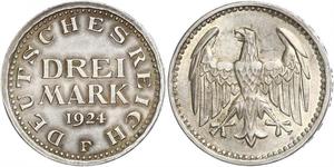 3 Mark Weimarer Republik (1918-1933) Silber 