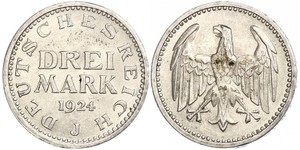 3 Mark Weimarer Republik (1918-1933) Silber 