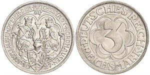 3 Mark Weimarer Republik (1918-1933) Silber 