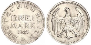 3 Mark Weimarer Republik (1918-1933) Silber 