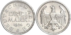 3 Mark Weimarer Republik (1918-1933) Silber 