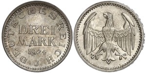 3 Mark Weimarer Republik (1918-1933) Silber 