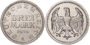 3 Mark Weimarer Republik (1918-1933) Silber 