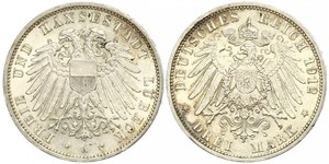 3 Mark Free City of Lübeck Silver 