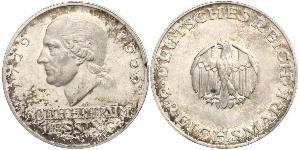3 Mark German Empire (1871-1918) Silver Gotthold Ephraim Lessing