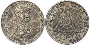 3 Mark Grand Duchy of Saxe-Weimar-Eisenach (1809 - 1918) Silver 