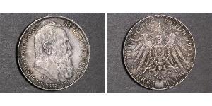 3 Mark Kingdom of Bavaria (1806 - 1918) Silver Otto of Bavaria (1848 – 1916)