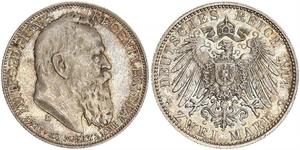 3 Mark Kingdom of Bavaria (1806 - 1918) Silver Otto of Bavaria (1848 – 1916)
