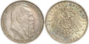 3 Mark Kingdom of Bavaria (1806 - 1918) Silver Otto of Bavaria (1848 – 1916)