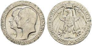 3 Mark Kingdom of Prussia (1701-1918) Silver Wilhelm II, German Emperor (1859-1941)