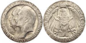 3 Mark Kingdom of Prussia (1701-1918) Silver Wilhelm II, German Emperor (1859-1941)