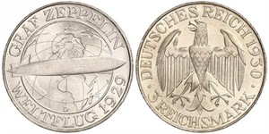 3 Mark Weimar Republic (1918-1933) Silver 