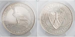 3 Mark Weimar Republic (1918-1933) Silver 