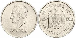 3 Mark Weimar Republic (1918-1933) Silver 