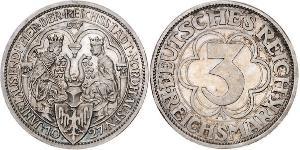 3 Mark Weimar Republic (1918-1933) Silver 