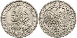 3 Mark Weimar Republic (1918-1933) Silver 