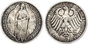 3 Mark Weimar Republic (1918-1933) Silver 
