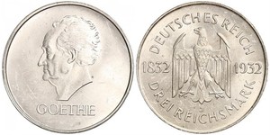 3 Mark Weimar Republic (1918-1933) Silver 