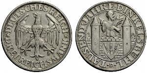 3 Mark Weimar Republic (1918-1933) Silver 