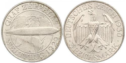 3 Mark Weimar Republic (1918-1933) Silver 