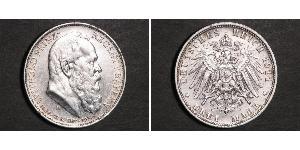 3 Mark 巴伐利亞王國 (1806 - 1918) 銀 奥托 (巴伐利亚国王)