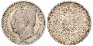 3 Mark 巴登大公國 (1806 - 1918) 銀 弗里德里希二世 (巴登)