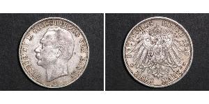 3 Mark 巴登大公國 (1806 - 1918) 銀 弗里德里希二世 (巴登)