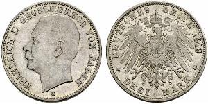 3 Mark 巴登大公國 (1806 - 1918) 銀 弗里德里希二世 (巴登)
