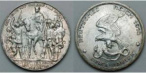 3 Mark 普魯士王國 (1701 - 1918) 銀 