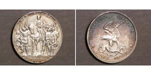 3 Mark 普魯士王國 (1701 - 1918) 銀 
