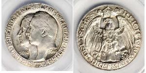 3 Mark 普魯士王國 (1701 - 1918) 銀 威廉二世 (德国)
