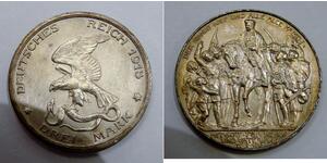 3 Mark 普魯士王國 (1701 - 1918) 銀 