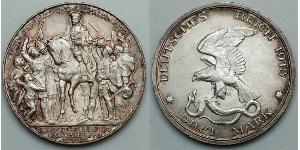 3 Mark 普魯士王國 (1701 - 1918) 銀 