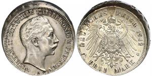 3 Mark 普魯士王國 (1701 - 1918) 銀 威廉二世 (德国)